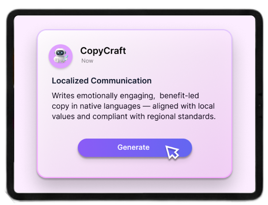 CopyCraft localized messaging workspace